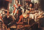 Pieter Aertsen Peasants by the Hearth oil on canvas